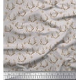 thumbnail image 1 of Soimoi Gray Cotton Poplin Fabric Antler & Star Print Sewing Fabric Yard 56 Inch Wide, 1 of 3