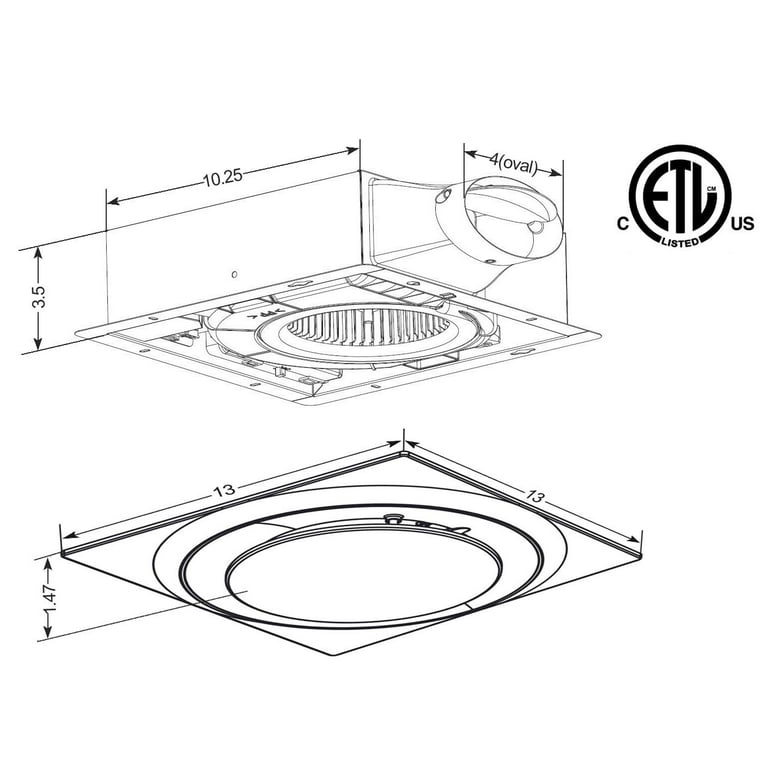 Quiet Adjustable 50-80-110 CFM Energy Star Bathroom Ventilation Fan 0.4 Sones Fits 2 in. x 4 in. Joists White Quiet Adjustable 50-80-110 CFM Energy Star Bathroom Ventilation Fan 0.4 Sones Fits 2 in. x 4 in. Joists White