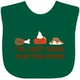 thumbnail image 3 of Inktastic I'm Just Here for the Food Boys or Girls Baby Bib, 3 of 4