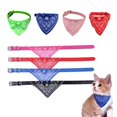 thumbnail image 3 of Printing PU for Puppy Kitten Cat Neck  Collar Grooming Accessories Neckerchief Dog Saliva Towel Pet Supplies Dog Bandana Dog  Collars ROSE RED, 3 of 8