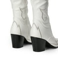 thumbnail image 4 of Women Over The Knee Cowboy Boots Western Style Thigh High Boots Pointed Toe Slip On Fashion Boots for Casual Party Riding, 4 of 6