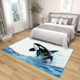 thumbnail image 4 of 3x5 Rug, Killer Whale Door Mat, 3D Marine Life Rug, Sea Ocean Animal Rugs for Entryway, Washable & Non Slip & Soft Low Pile Small Carpet, Indoor Doormat, Killer Whale Home Decor & Gifts, 4 of 7