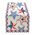 thumbnail image 2 of Polyester Independence Day Festival Tablecloth, Blue Table Cover Heatproof Runner, 33 x 180 cm, 1 pc for Coffee Table Decor, 2 of 6