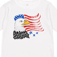 thumbnail image 4 of Inktastic American bald eagle and flag sketch style Boys or Girls Long Sleeve Toddler T-Shirt, 4 of 5
