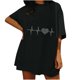 thumbnail image 1 of Moda mujer damas hombros caídos mangas sueltas manga corta Top pulóver Tops Pompotops hfajkhk126017, 1 of 9