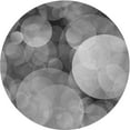 thumbnail image 1 of Ahgly Company Machine Washable Indoor Round Transitional Carbon Gray Area Rugs, 3' Round, 1 of 7