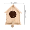 thumbnail image 2 of QIFULL 1Pc Beige Wooden Bird House Crafted from Safe Paulownia Wood Ideal for Outdoor Decoration, 2 of 8