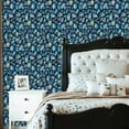 thumbnail image 2 of Marble StonePeel and Stick Wallpaper 23.6in x 9.8ft Blue Pebble Stones Glossy Finish Dark Contact Paper Vinyl Waterproof Self Adhesive Wall Paper for Bedroom Shelf Cabinet Renter Friendly, 2 of 8