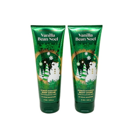 Bath & Body Works VANILLA BEAN NOEL Body Cream - Value Pack Lot of 2 - Full Size