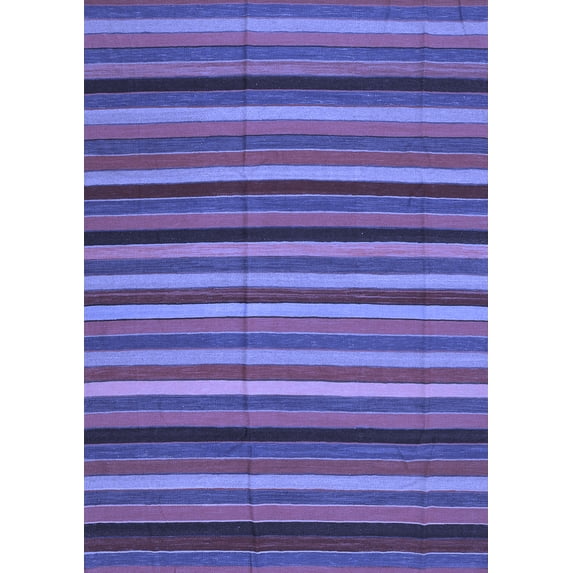 Ahgly Company Indoor Rectangle Southwestern Blue Country Area Rugs, 8' x 12'