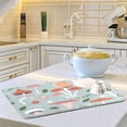 thumbnail image 5 of SKYSONIC Dish Drying Mat for Kitchen Counter Pink Mushrooms Eco Friendly Drying Mat - Easy to Clean Heat Resistant Dish Mat - 18x24, 5 of 6