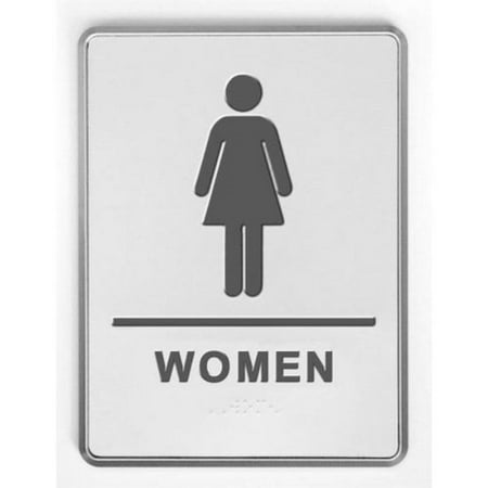 MT Displays Aluminium Restroom Sign for Woman with