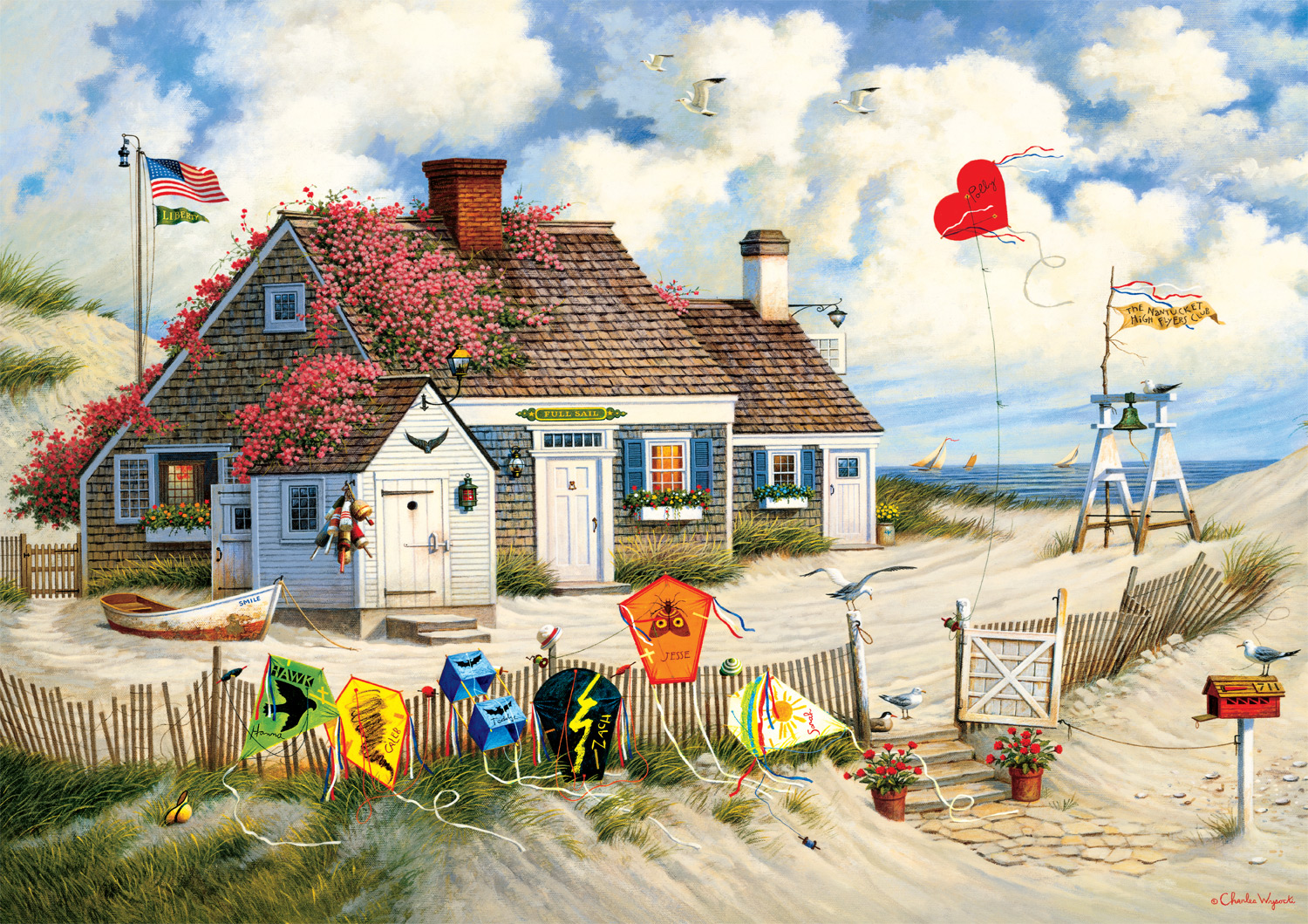 Buffalo Games - Charles Wysocki - Rootbeer Break at the Butterfields - 300 Piece Jigsaw Puzzle