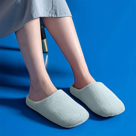 

STEADY Women s Cotton Slippers Warm Home Cute Soft Plush House Slippers Green / 40