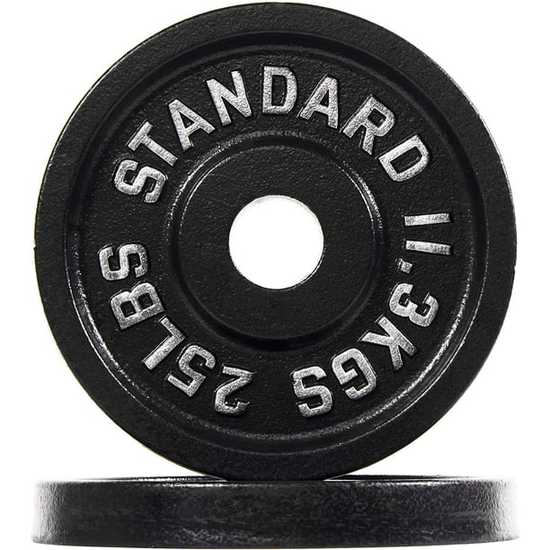 BalanceFrom Classic Cast Iron Weight Plates for Strength Training, 2 ...