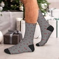 thumbnail image 7 of KLL Ladybugs on Black and White Striped Print Cool Socks Men's Women's Crew Socks Funny Crazy Novelty Stockings, 7 of 7