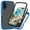 Darkblue, variant on Allytech for iPhone 16 Case with Built-in Screen Protector, Clear Back Anti-Slip Rugged Two-Layer Protective Case for Apple iPhone 16, Purple