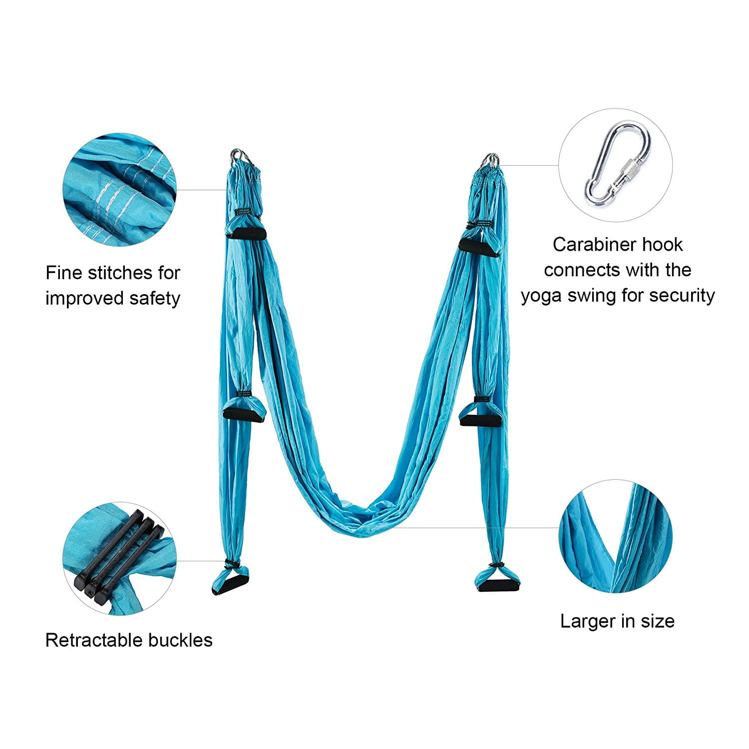 Aerial Yoga Swing Kit Set Hammock Inversion Sling Trapeze Antigravity Strong 