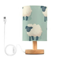 Cute Sheeps Table Lamp for Desk Nightstand Lamp with USB Modern Gifts for Bedroom Living Room Kids Room