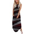 thumbnail image 1 of SMihono Robe d'Été Grande Taille pour Femmes 2023 Décontractée Ample d'Été Imprimée Robe Débardeur Robe de Plage Col Rond Sans Manches Robes, 1 of 5