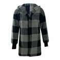 thumbnail image 5 of Patlollav Flash Picks 65% off Women Winter Coat Long Sleeve Plaid Faux Shearling Oversized Jacket, 5 of 6