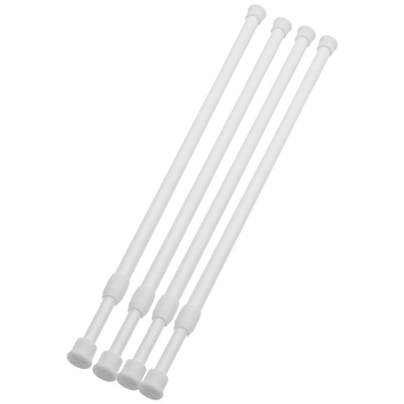 OFFIGAM 4Pcs Adjustable Window Security Bars with Anti Slip Rubber White for Home Safety