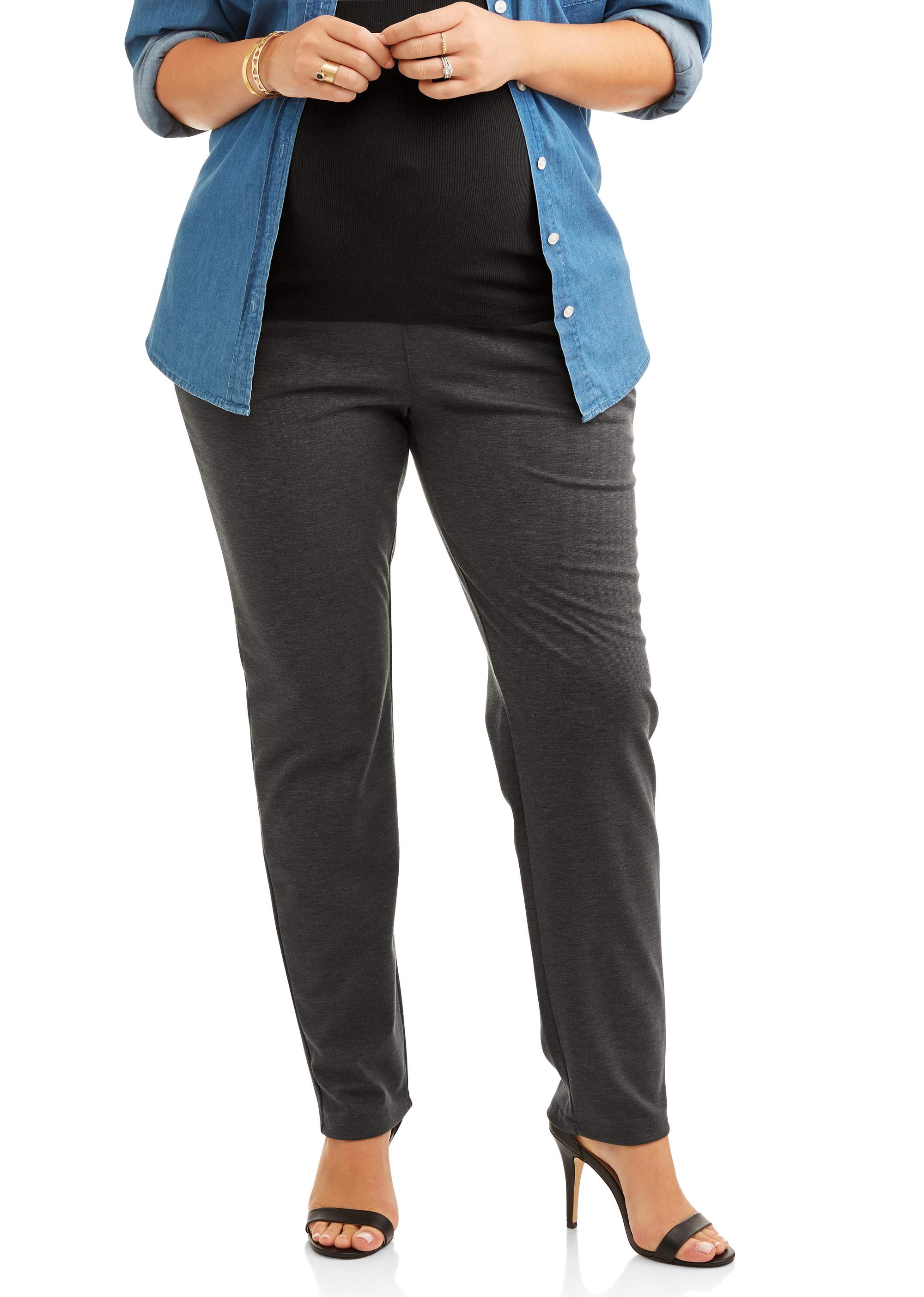 Oh! Mamma Maternity Full Panel Skinny Heavyweight Pants Plus Size