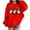 Red, variant on Lorytime Christmas Hoodies for Teen Girls Unisex Santa Claus Sweatshirt Long Sleeve Pullover Drop Shoulder Soft Tops Red