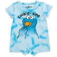 thumbnail image 3 of Sesame Street Cookie Monster Newborn Baby Boys Romper and Hat Newborn to Infant, 3 of 5