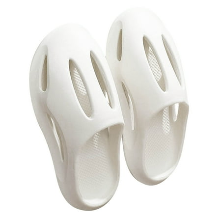 

Summer Savings Clearance! PEZHADA Womens Sandals Slippers for Women Flat Shoes Ladies Beach Sandals Summer Non-Slip Causal Slippers White