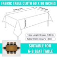 thumbnail image 2 of shiyou-Table Cloths Rectangular 60 x 90 Inches, Tablecloth Premium Fabric Quality & Heavy Weight ≈220 GSM with Textures, Nappe de Table rectangulaire PASTLE Beige (60 x 90 Inches), 2 of 4