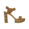 thumbnail image 2 of Via Spiga Womens V-Ira Faux Suede Heel Sandals  Tan 8.5 Medium (B,M), 2 of 3