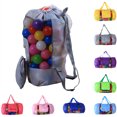 thumbnail image 2 of Coofit Mesh Beach Bag Folding Portable Drawstring Toy Mesh Bag Beach Toy Bag, 2 of 7