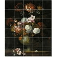 thumbnail image 1 of Ceramic Tile Mural-Jean-Baptiste Monnoyer Flowers Tile Mural Traditional Home Renovate. 30" w x 36" h using (30) 6 x 6 ceramic tiles, 1 of 3