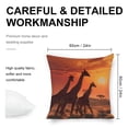 thumbnail image 2 of Giraffes sunset wildlife Linen toss pillowcase Decoration pillowcase Gift preferred 24x24" Cushion cover 4 set Sofa pillowcase Sofa bedroom living room car, 2 of 8