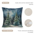 thumbnail image 4 of Farmhouse Throw Pillows Let It Snow Watercolor Christmas Pine Trees Pillows 18"x18" Rustic Style Natural Forest Fog Print Linen Cushion Case Outdoor Home Decoration Cushion Case for Sofa Couch, 4 of 7