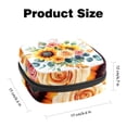 thumbnail image 2 of Sanitary Napkin Storage Bag for Girls Women, Portable First Period Pads Bag Tampons Holder Girls Travel Makeup Bag, Large Capacity Watercolor Autumn Flowers Sunflower Pumpkin Rose, 2 of 6