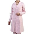 thumbnail image 1 of Ropa de médico Bata blanca de verano de manga corta con cuello de traje de manga larga engrosada azul y rosa Ropa de enfermera Ropa de trabajo de médico de farmacia, 1 of 1