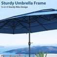 thumbnail image 6 of Autlaycil 15ft 3-Tiers Patio Umbrella with Airflow Smooth and Stable, Lock Bolt and Crank Rectangular umbrella for Deck Lawn Garden Yard, Navy BLue, 6 of 7