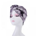 thumbnail image 2 of XIMIN Women Casual Hat Women's Wrap Head Cap Popular Tie Dye Swirl Turban Cap Maternity Moon Cap Elastic Cancer Cap for Women with Hair Loss, 2 of 5