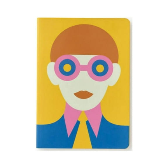 Olimpia Zagnoli Yellow Midsized Sewn Lined Notebook, (Paperback)