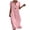 Pink, variant on SAWOBUUN Women Linen Midi Dress Short Sleeve V Neck Loose Casual Tunic Dresses Summer Beach Vacation Daily Dress