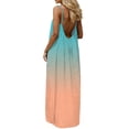 thumbnail image 5 of Women's Backless Maxi Slip Dress Spaghetti Strap Ombre Gradient Flowy A-Line Sundress High Waist Summer Beach Holiday Wedding Guest Evening Party Long Dress, 5 of 9