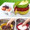 thumbnail image 2 of Rice Washer Quinoa Strainer Cleaning Veggie Fruit Kitchen Tools with Handle Newest, Green, 2 of 7
