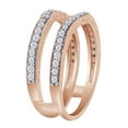 thumbnail image 3 of 0.50 Carat (ctw) Round Cut Natural White Diamond Ehancer Guard Ring In 10k Rose Gold Ring Size-4.5, 3 of 4