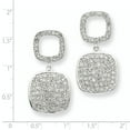 thumbnail image 2 of Primal Silver Sterling Silver Cubic Zirconia 2-Squares Post Dangle Earrings, 2 of 4