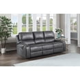 thumbnail image 4 of Steve Silver Keily Gray Faux Leather Manual Recliner Sofa, 4 of 10