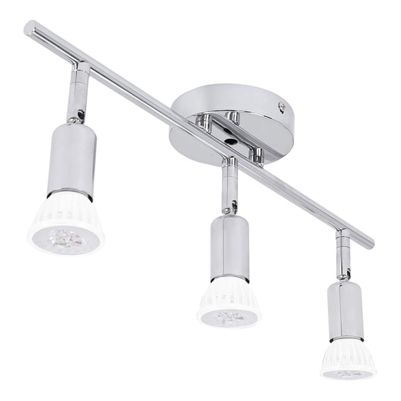 Vikakiooze 3 Light Steel GU10 Spot-Bar Ceiling Fitting Industrial Light