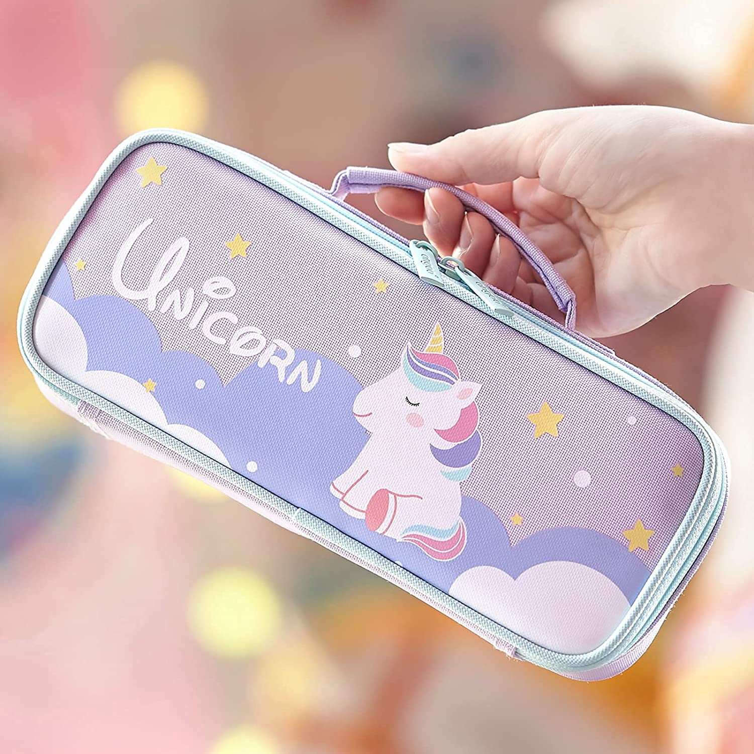 Cute Pencil Case Unicorn Pencil Pouch Medium Capacity Portable Multifunction Pen Bag with Compartments for Girls Kids Teen Walmart