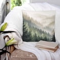 thumbnail image 3 of 20x20 Pillow Covers Set of 2, Mountains Throw Pillow Covers Decorative Couch Cushion Case, Watercolor Forest Nature Pine Trees Landscape Microfiber Square Pillowcases for Bedroom Car Living Room, 3 of 7